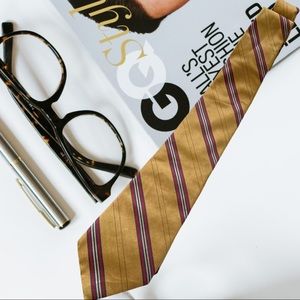 Vintage 1990s Christian Dior Striped Silk Tie